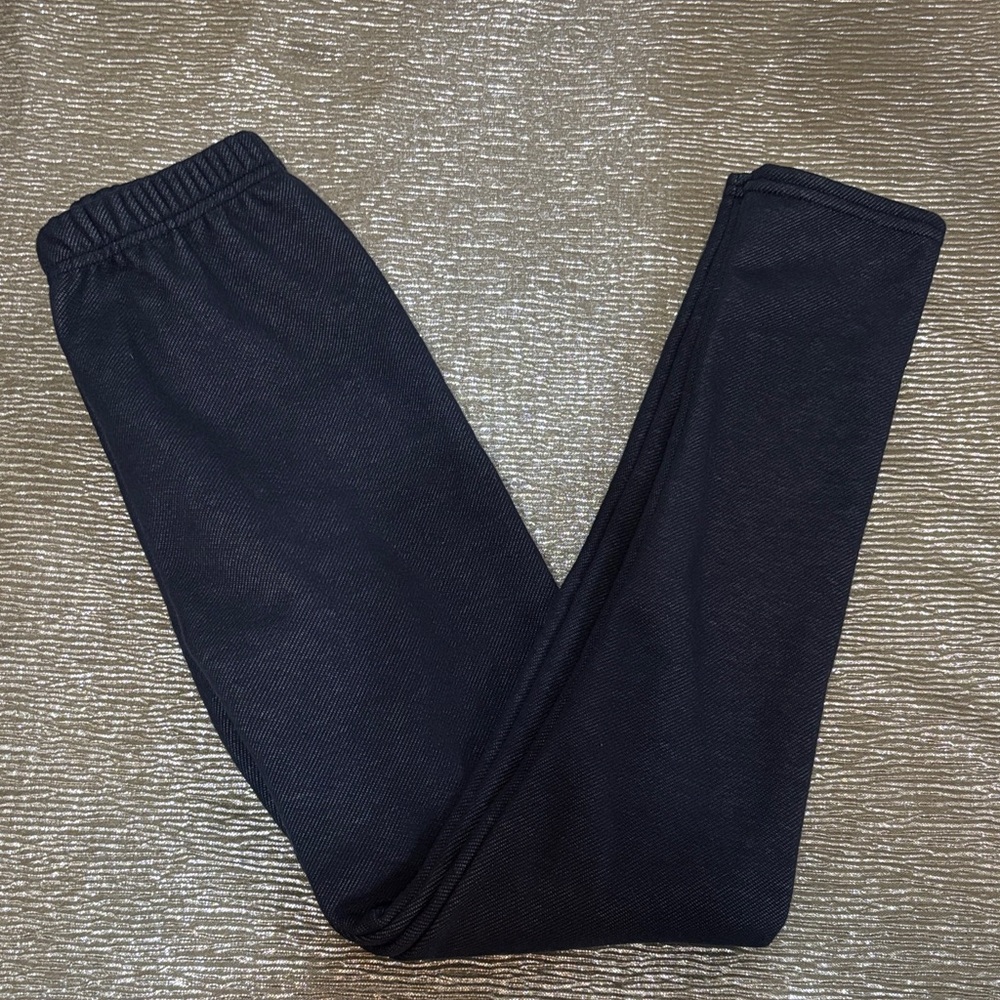 Girls leggings - faux dark denim leggings